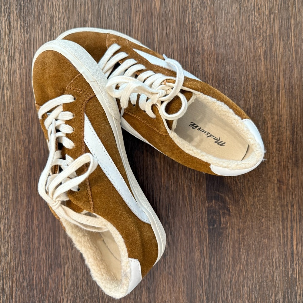 Madewell Brown and White Sneakers